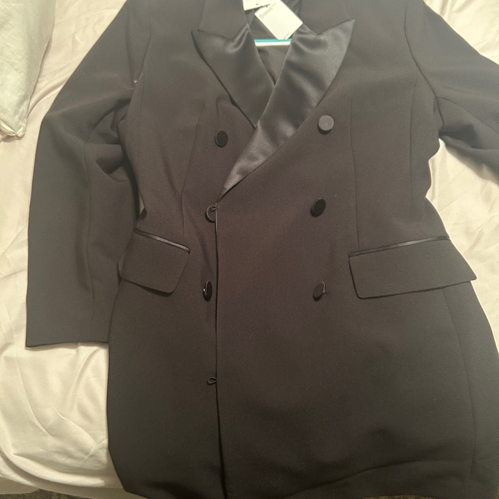 H&M Black Double-Breasted Blazer